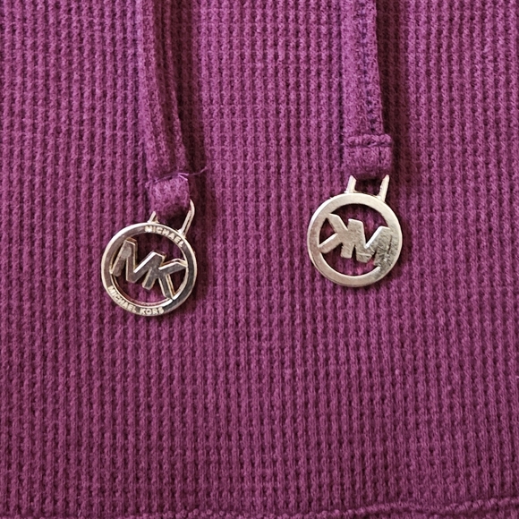 Michael Kors Hooded Knit Thermal in Merlot - Picture 5 of 6